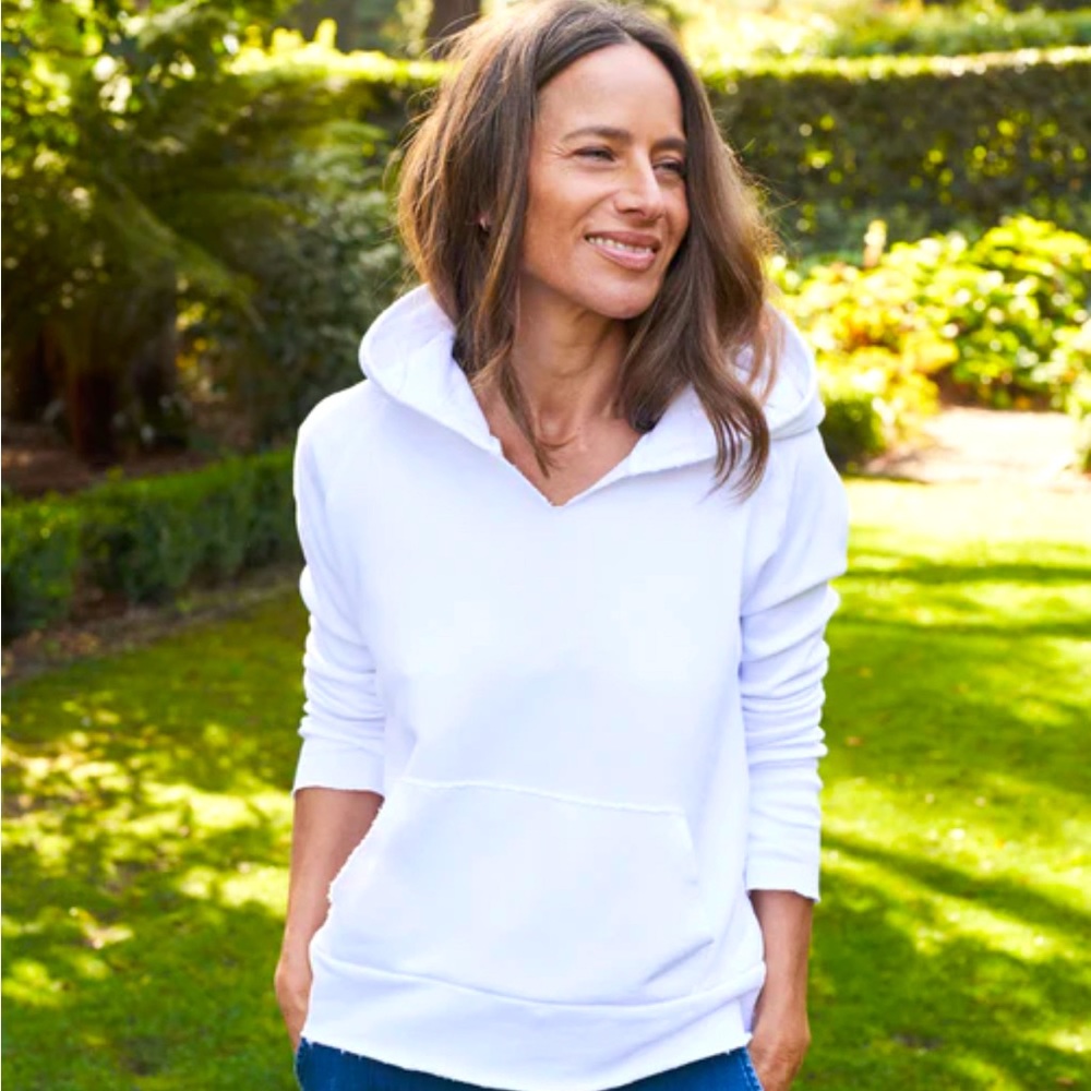 Frank & Eileen MELANIE Essential Hoodie WHITE XS NWT